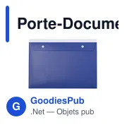 Porte-Documents personnalisable Gynster avec logo en PP recyclé - Miniature 1