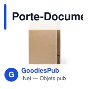 Porte-Documents personnalisable en carton recyclé - Haborgavec logo - Miniature 1