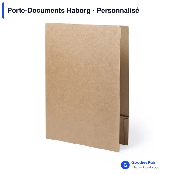 Porte-Documents personnalisable en carton recyclé - Haborgavec logo - Image 1