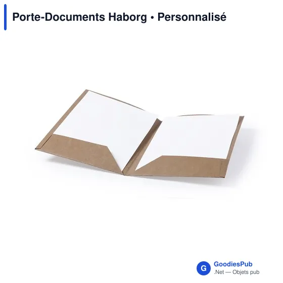 Porte-Documents personnalisable en carton recyclé - Haborgavec logo - Image 2