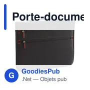 Porte-documents personnalisable Lianna avec logo pour entreprises - Miniature 1