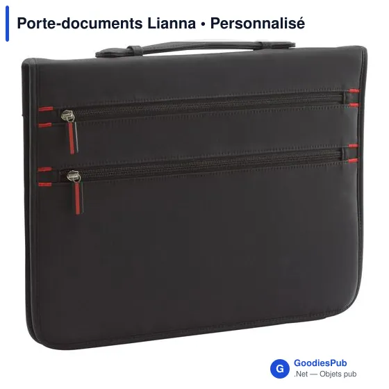 Porte-documents personnalisable Lianna avec logo pour entreprises - Image 1