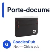 Porte-documents personnalisable Lianna avec logo pour entreprises - Miniature 3