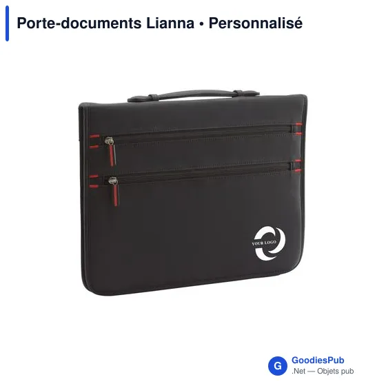 Porte-documents personnalisable Lianna avec logo pour entreprises - Image 3