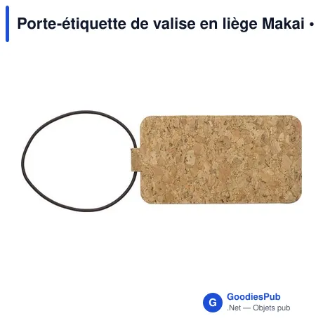 Porte-étiquette de valise en liège Makai