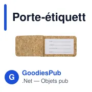 Porte-étiquette de valise en liège Makai - Miniature 3
