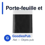 Porte-feuille et porte-cartes RFID personnalisable en cuir Leeavec logo - Miniature 1
