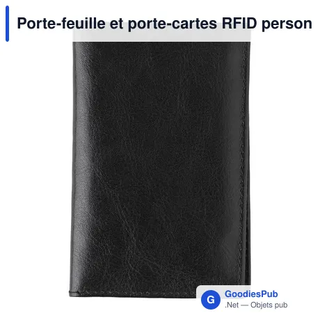 Porte-feuille et porte-cartes RFID personnalisable en cuir Leeavec logo