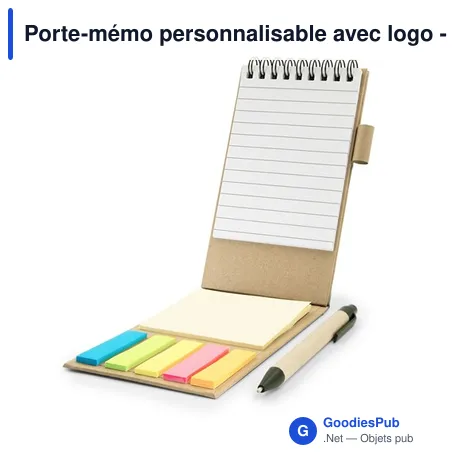 Porte-mémo personnalisable avec logo - Madelyn