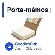 Porte-mémos personnalisable avec notes autocollantes - Nexhavec logo - Miniature 1