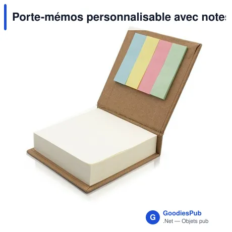 Porte-mémos personnalisable avec notes autocollantes - Nexhavec logo