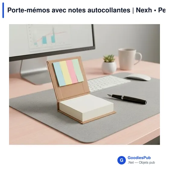 Porte-mémos personnalisable avec notes autocollantes - Nexhavec logo - Image 2