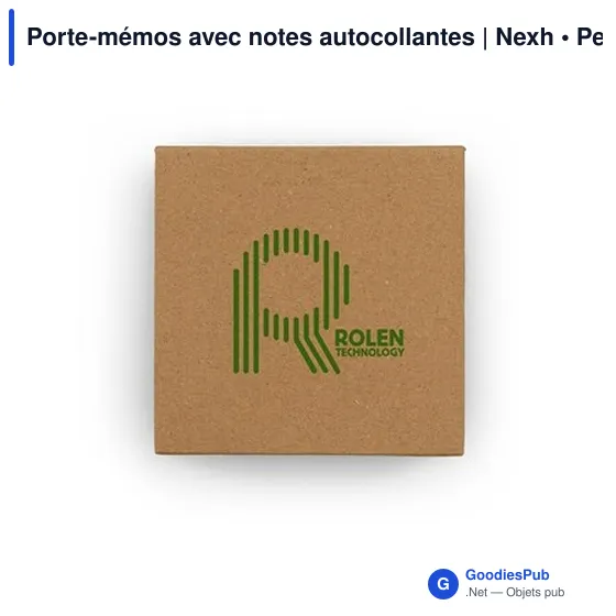 Porte-mémos personnalisable avec notes autocollantes - Nexhavec logo - Image 5