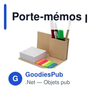 Porte-mémos personnalisable avec logo - Notes pliables Gisle - Miniature 1