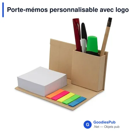 Porte-mémos personnalisable avec logo - Notes pliables Gisle