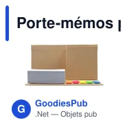 Porte-mémos personnalisable avec logo - Notes pliables Gisle - Miniature 3