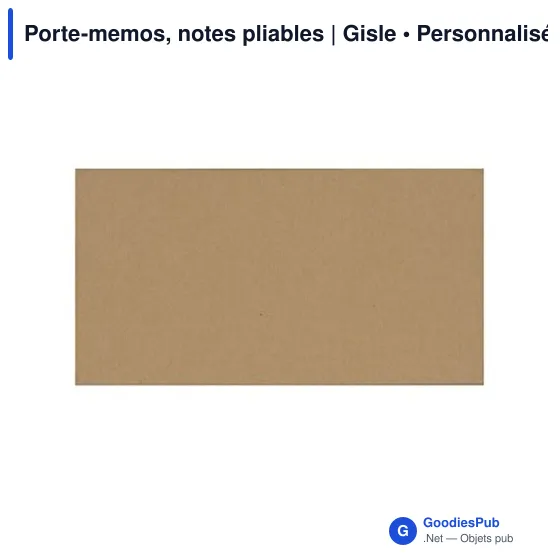 Porte-mémos personnalisable avec logo - Notes pliables Gisle - Image 5