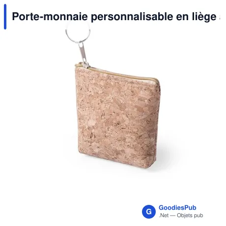 Porte-monnaie personnalisable en liège avec logo - Dabey