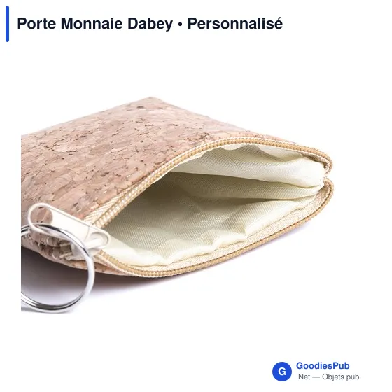 Porte-monnaie personnalisable en liège avec logo - Dabey - Image 2