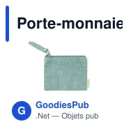 Porte-monnaie personnalisable en coton recyclé avec logo - Fontix - Miniature 1
