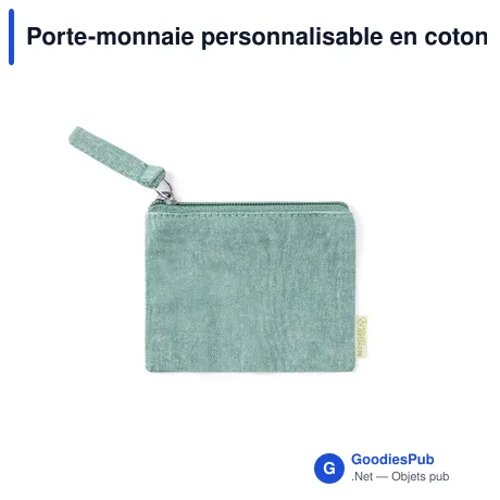 Porte-monnaie personnalisable en coton recyclé avec logo - Fontix