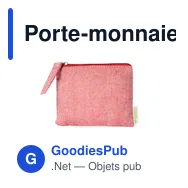 Porte-monnaie personnalisable en coton recyclé avec logo - Fontix - Miniature 12