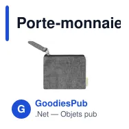 Porte-monnaie personnalisable en coton recyclé avec logo - Fontix - Miniature 4