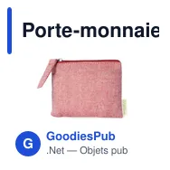 Porte-monnaie personnalisable en coton recyclé avec logo - Fontix - Miniature 8
