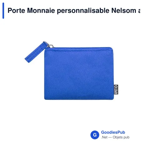 Porte Monnaie personnalisable Nelsom avec logo en RPET