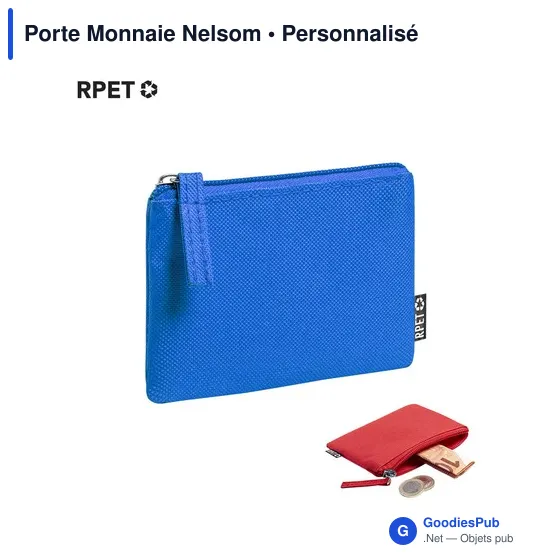 Porte Monnaie personnalisable Nelsom avec logo en RPET - Image 5