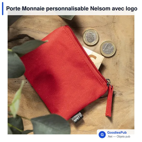 Porte Monnaie personnalisable Nelsom avec logo en RPET - Image 6