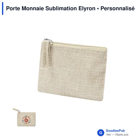 Porte-monnaie personnalisable en polyester avec logo - Elyron - Image 1