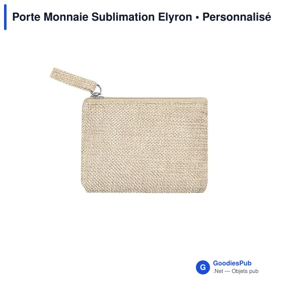 Porte-monnaie personnalisable en polyester avec logo - Elyron - Image 2