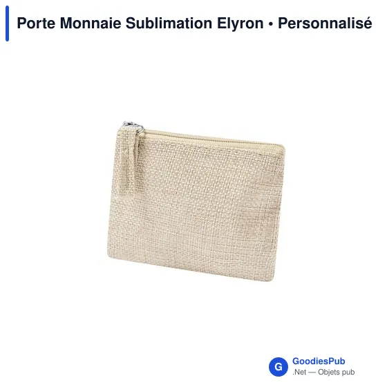 Porte-monnaie personnalisable en polyester avec logo - Elyron - Image 3