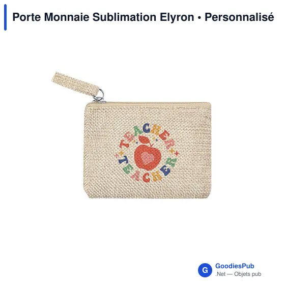 Porte-monnaie personnalisable en polyester avec logo - Elyron - Image 4