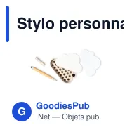 Stylo personnalisable avec logo pour entreprise - modèle nuage - Miniature 7