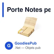 Porte Notes personnalisable en bambou avec logo - Kokil - Miniature 1