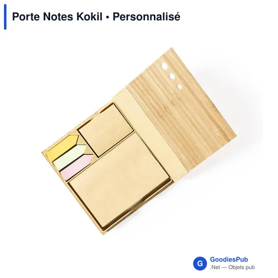 Porte Notes personnalisable en bambou avec logo - Kokil - Image 7