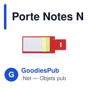 Porte Notes personnalisable Novich avec logo - Bloc papier repositionnable - Miniature 1
