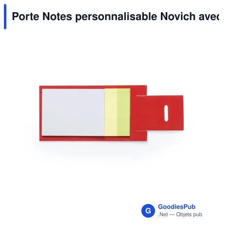 Porte Notes personnalisable Novich avec logo - Bloc papier repositionnable
