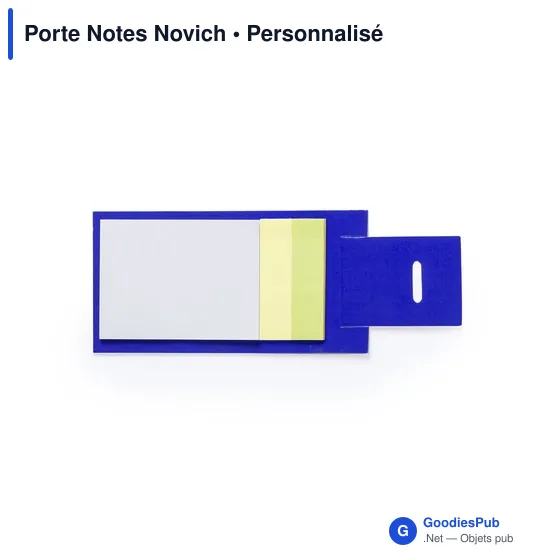 Porte Notes personnalisable Novich avec logo - Bloc papier repositionnable - Image 5