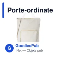 Porte-ordinateur personnalisable Iker avec logo - Sacoche en toile - Miniature 1