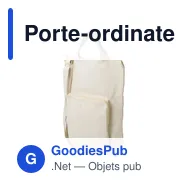 Porte-ordinateur personnalisable Iker avec logo - Sacoche en toile - Miniature 2