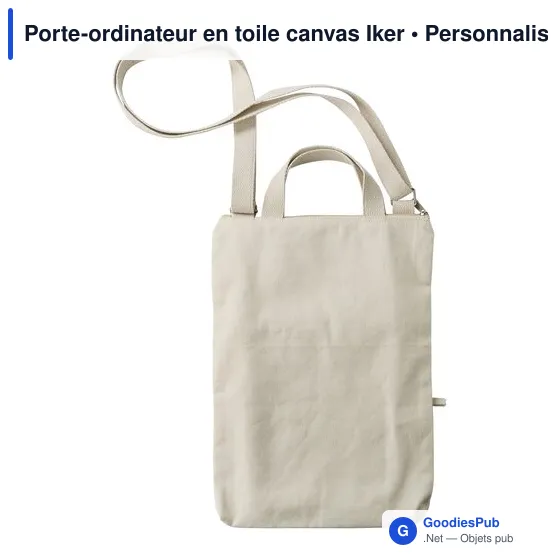Porte-ordinateur personnalisable Iker avec logo - Sacoche en toile - Image 3
