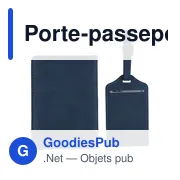 Porte-passeport et étiquette de bagage en PU recyclé Zani - Miniature 11