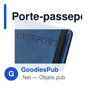 Porte-passeport et étiquette de bagage en PU recyclé Zani - Miniature 6