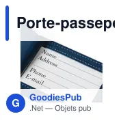 Porte-passeport et étiquette de bagage en PU recyclé Zani - Miniature 7