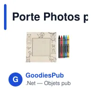Porte Photos personnalisable Kunku avec logo - Cadre en bois naturel - Miniature 2