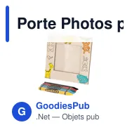 Porte Photos personnalisable Kunku avec logo - Cadre en bois naturel - Miniature 4