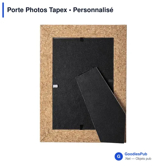 Cadre photo personnalisable en liège avec logo - Porte Photos Tapex - Image 2